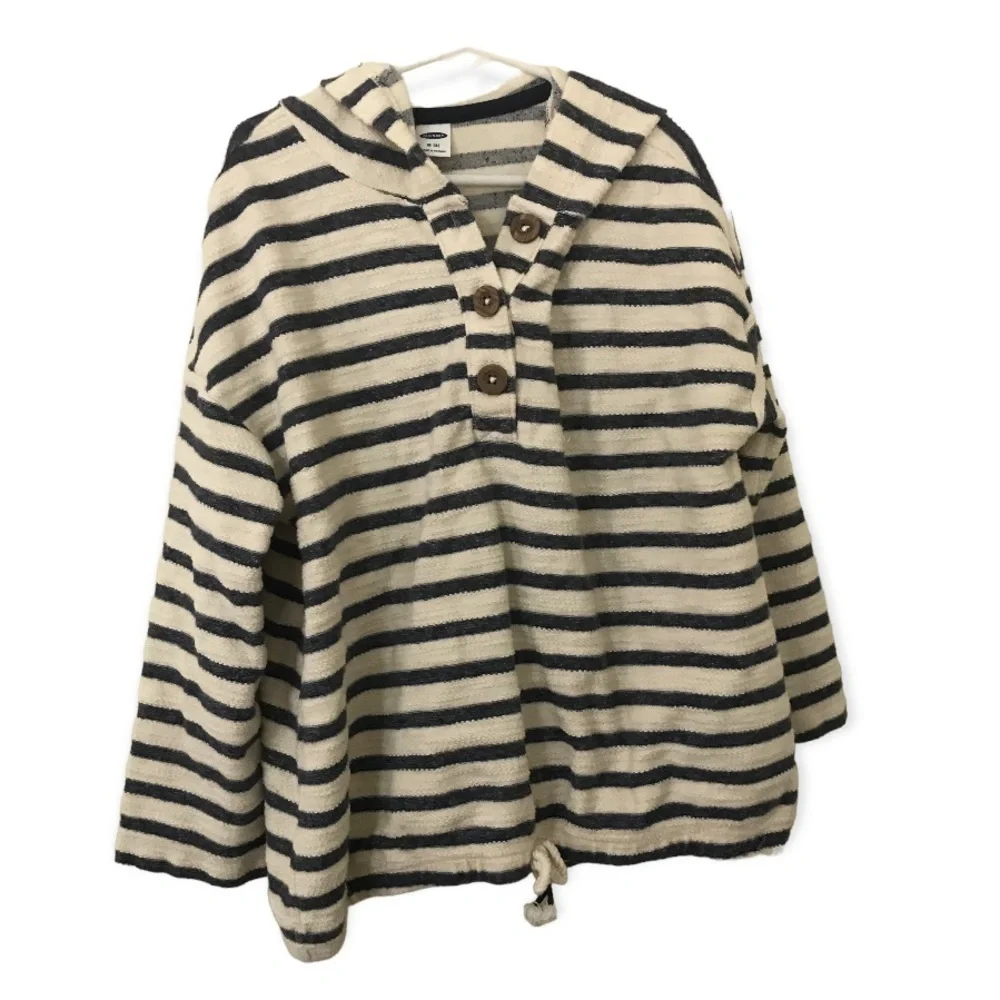 3/$15 old navy boys/kids 100% cotton blue and white stripe hoodie top